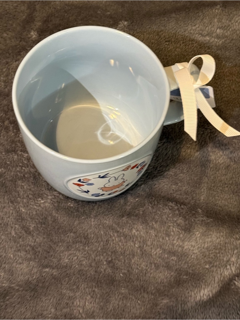 miffy Pale Blue Ceramic Mug with Floral Bunny Motif - Picture 3 of 4
